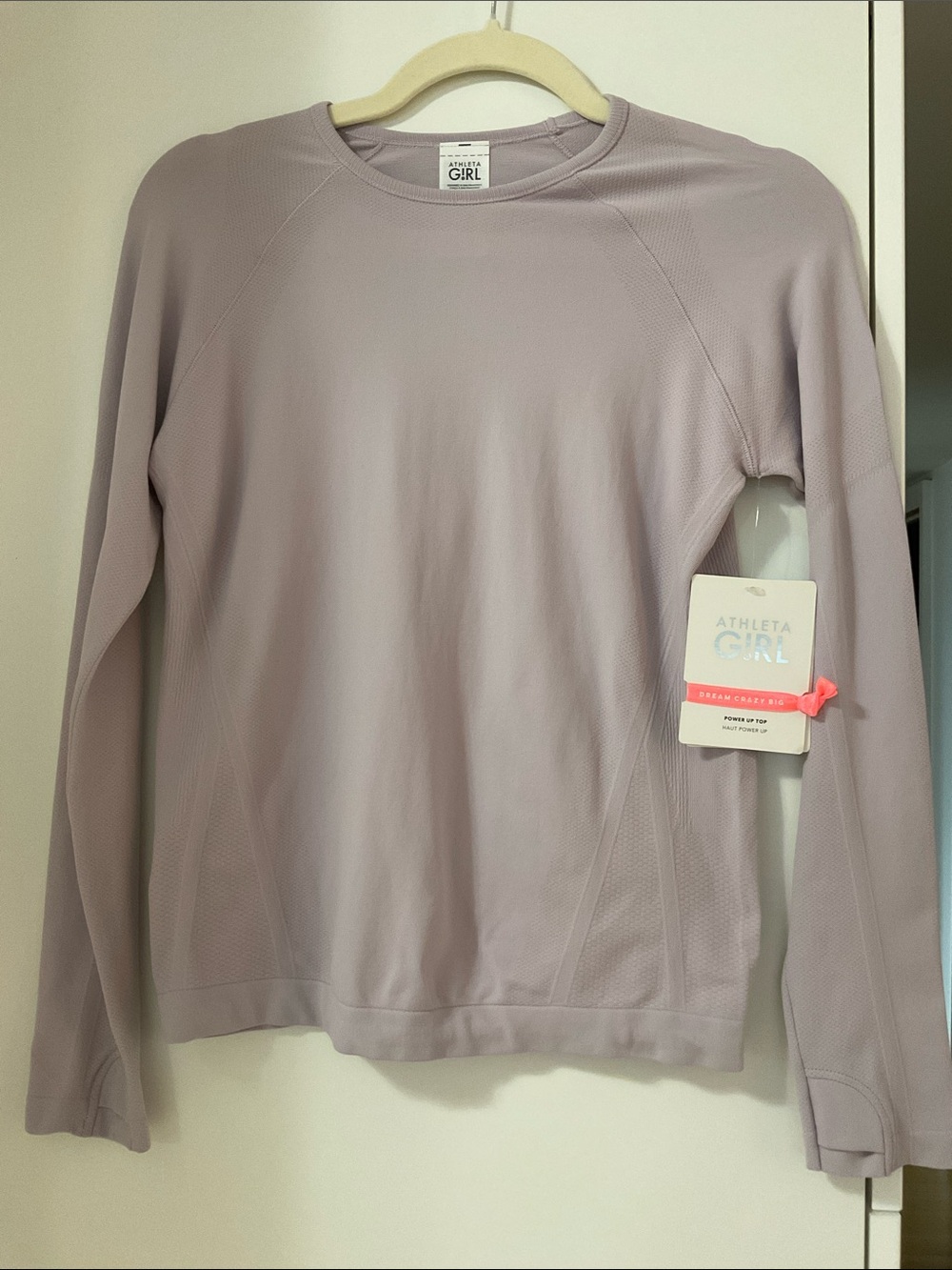 Athleta Power Up Girl Long Sleeve NWT Size 12